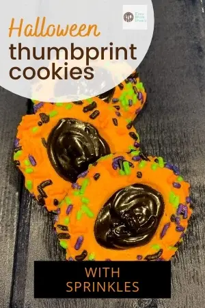 Halloween thumbprint cookies