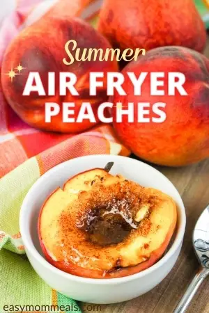 air fried peaches
