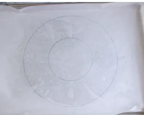 circle on parchment paper