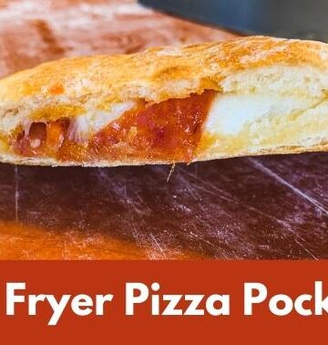 air fryer pizza pockets held by fingers